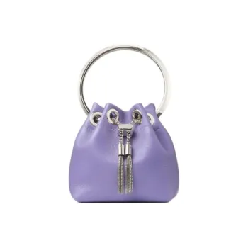 Jimmy Choo Leather Handbag Mini Women's Tanzanite Blue