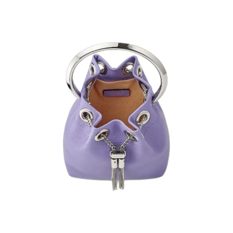 Jimmy Choo Leather Handbag Mini Women's Tanzanite Blue-3