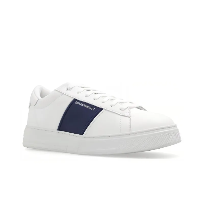 EMPORIO ARMANI Logo-print Leather Sneakers-2