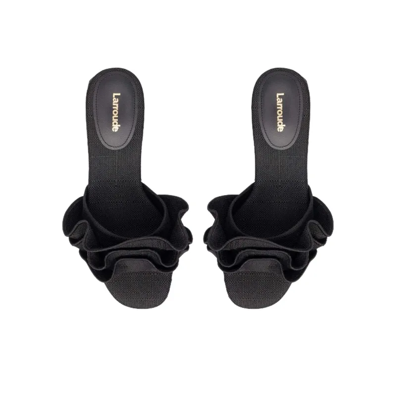 Larroude Slide Slippers 4.5cm Women's Black-3