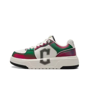 MLB Chunky Liner Slip Resistant Water Resistant Low Top Skateboard Shoes Unisex Beige Green