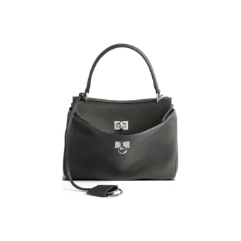 Balenciaga Smooth Cow Leather Shoulder Bag Crossbody Bag Handbag Mini Women's Gray