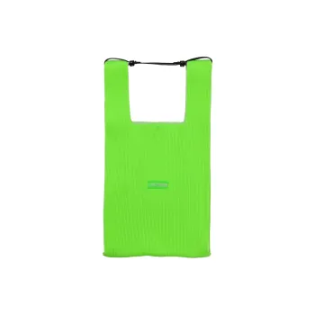 LASTFRAME Recycled Polyester Handbag Large Size Unisex Lime Green Ecru
