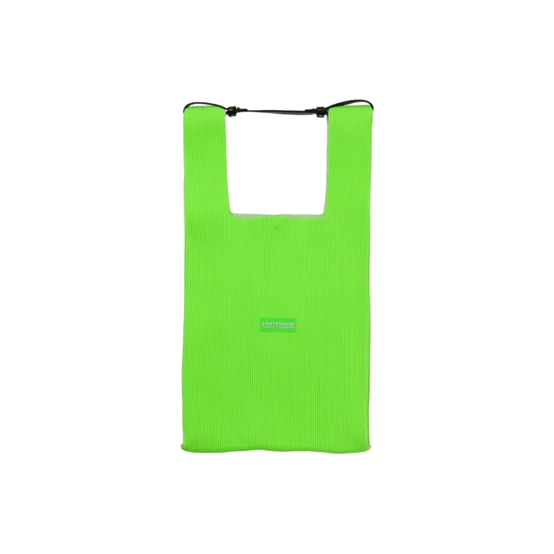 LASTFRAME Recycled Polyester Handbag Large Size Unisex Lime Green Ecru-0
