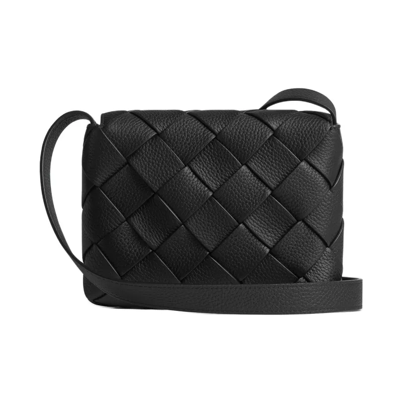 Bottega Veneta Cow Leather Shoulder Bag Crossbody Bag Men's Black-2