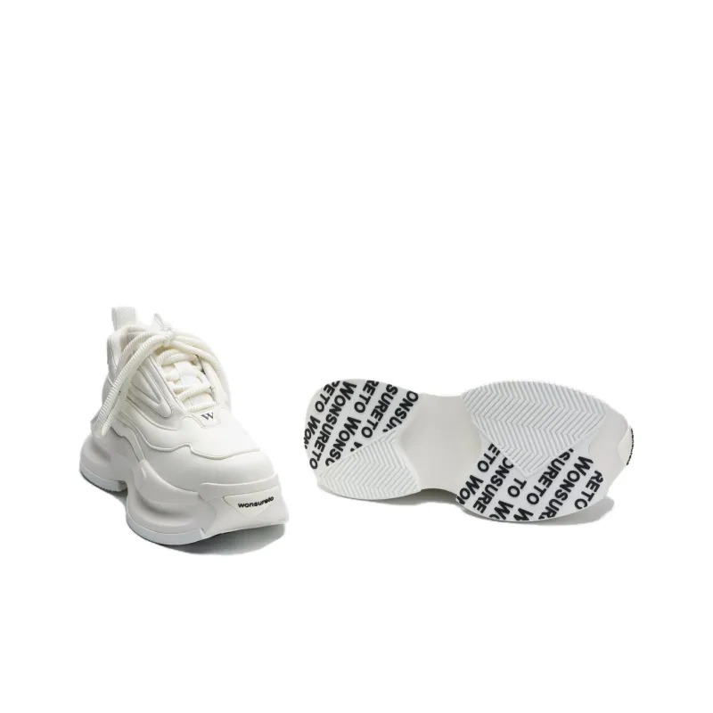 UanDi Cushioning, Slip Resistant, Abrasion Resistant, Height Increasing Low Top Chunky Sneakers Women's-3