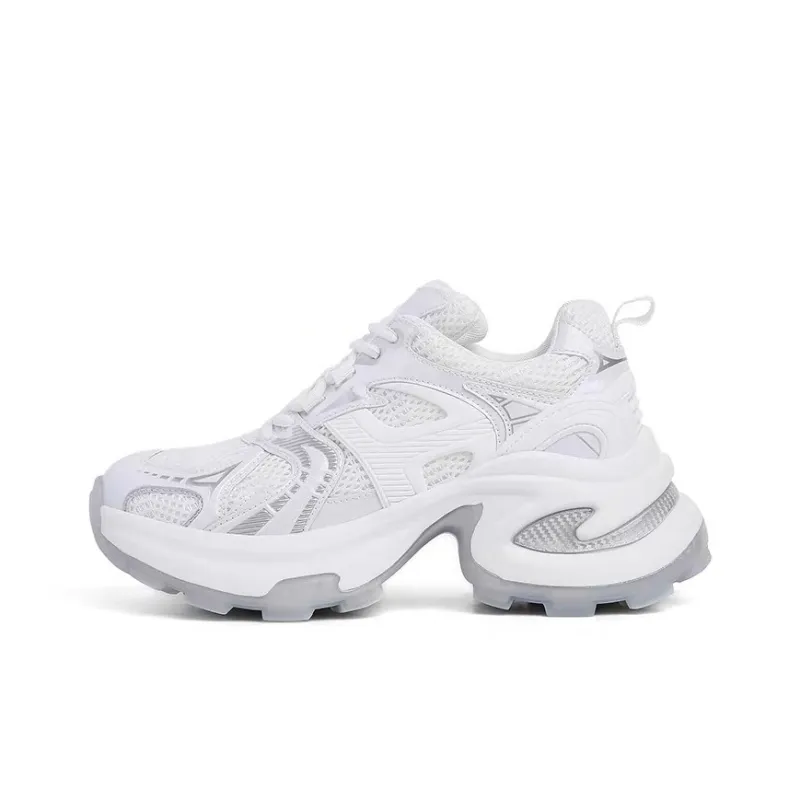 CHERRY&KALIKA Shock Absorbing, Non Slip, Wear Resistant, Breathable And Lightweight Low Top Chunky Sneakers Women's-0