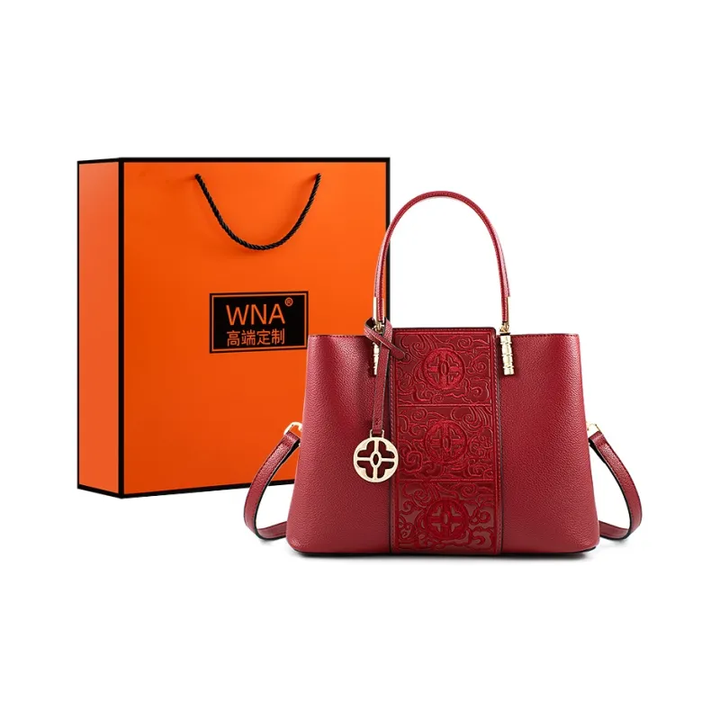 Vigno Synthetic Leather Handbag Crossbody Bag Regular Women's Apricot/Red-0