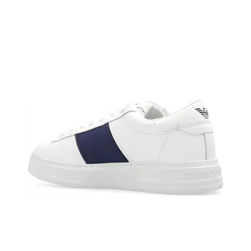 EMPORIO ARMANI Logo-print Leather Sneakers-3