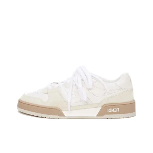 Fendi Match Round Toe Lace-Up Sneakers