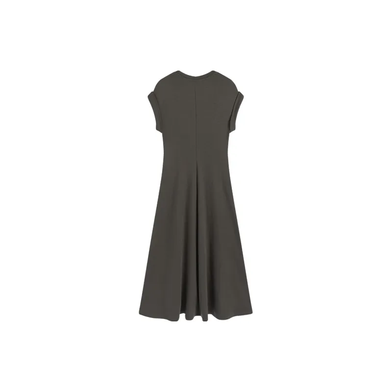 Famanxuan Short Sleeved Dress Women's Bris Gray-1