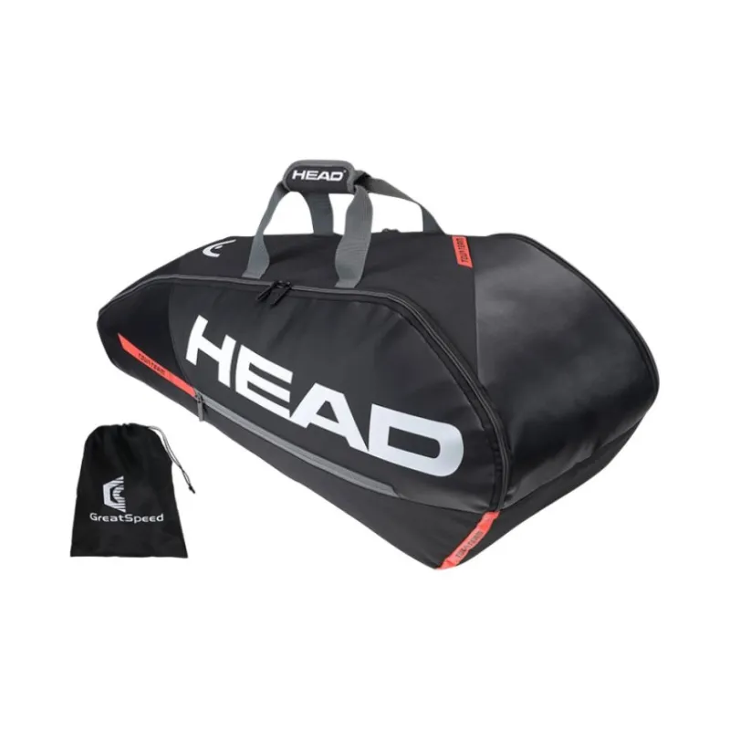 HEAD Polyester With PU Double Shoulder Tennis Racket Bag Large Size Unisex-4