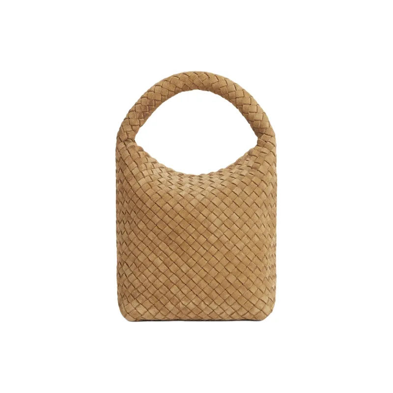 Bottega Veneta Calfskin Bucket Bags Handbags Small Size Women's Brown-2