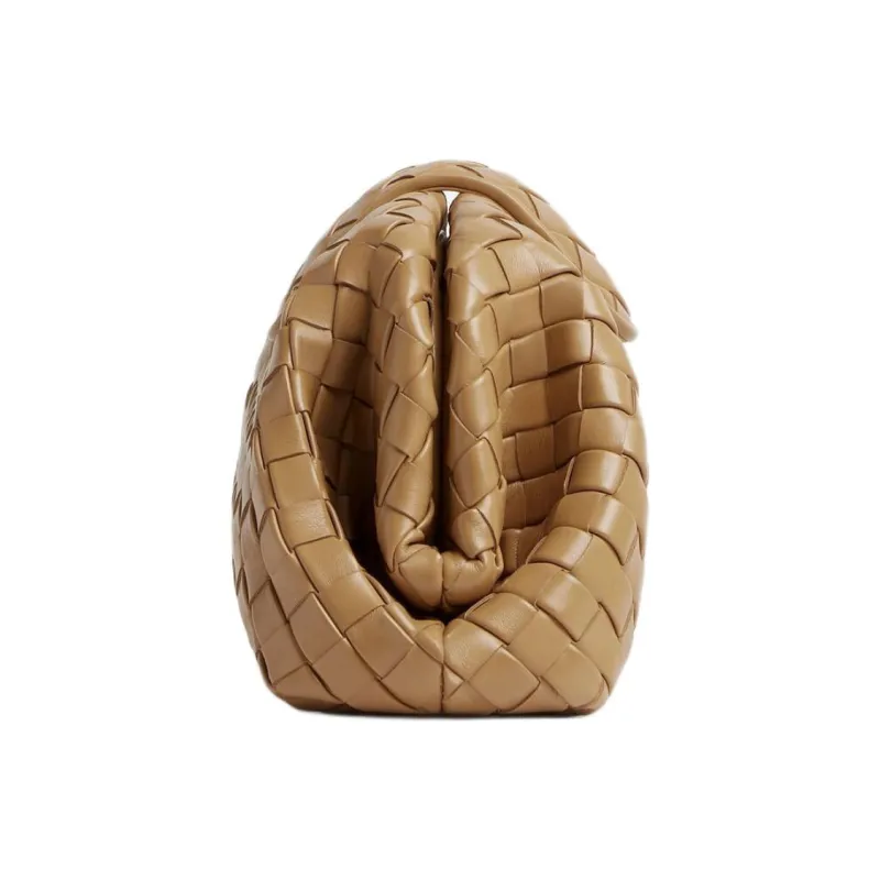 Bottega Veneta Sheepskin One Shoulder Clutch Women's Dark Nut Brown-2