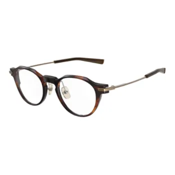 Four Nines Plate Frame Pure Titanium Round Eyeglass Frames Unisex Tortoiseshell