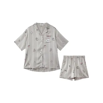 GUKOO Pajama Set Women's Silver Gray