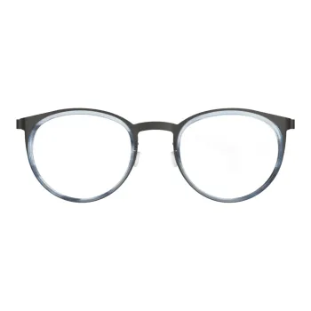LINDBERG Titanium Round Eyeglass Frames Unisex Tortoiseshell/Black