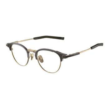 Four Nines Pure Titanium Browline Eyeglass Frames Unisex Gold
