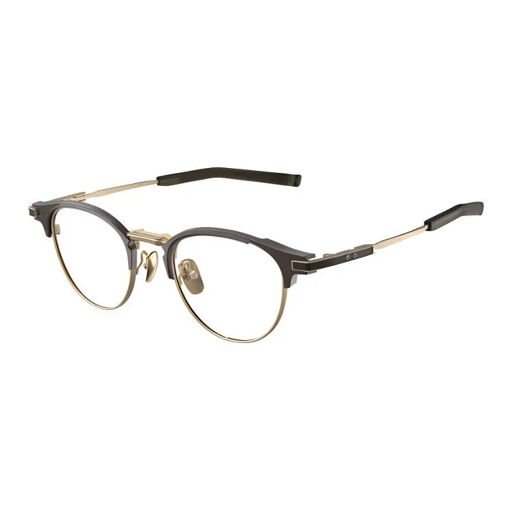 Four Nines Pure Titanium Browline Eyeglass Frames Unisex Gold-0