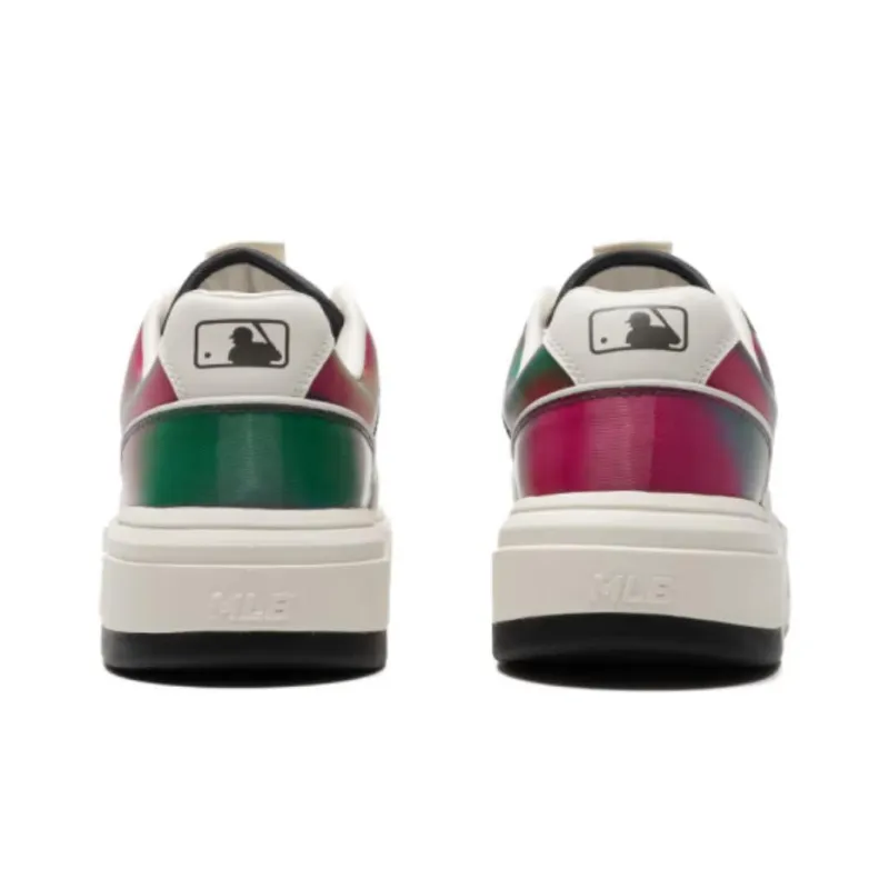 MLB Chunky Liner Slip Resistant Water Resistant Low Top Skateboard Shoes Unisex Beige Green-3