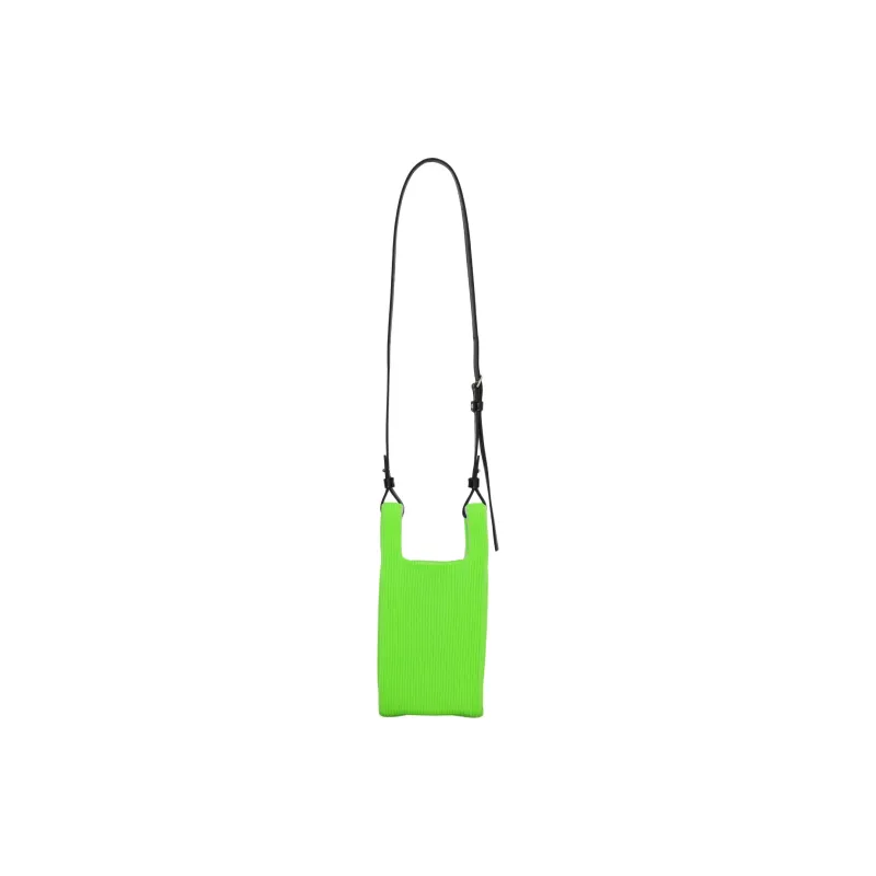 LASTFRAME Recycled Polyester Shoulder Bag, Crossbody Bag Mini Unisex Lime Green & Ecru-1