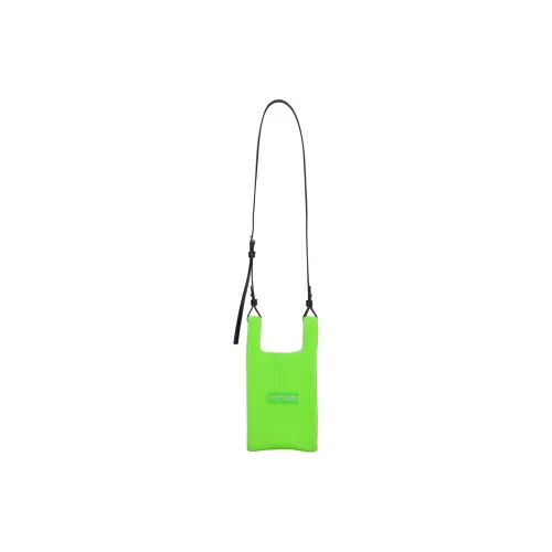 LASTFRAME Crossbody Bags Lime Green With Off-White Accents