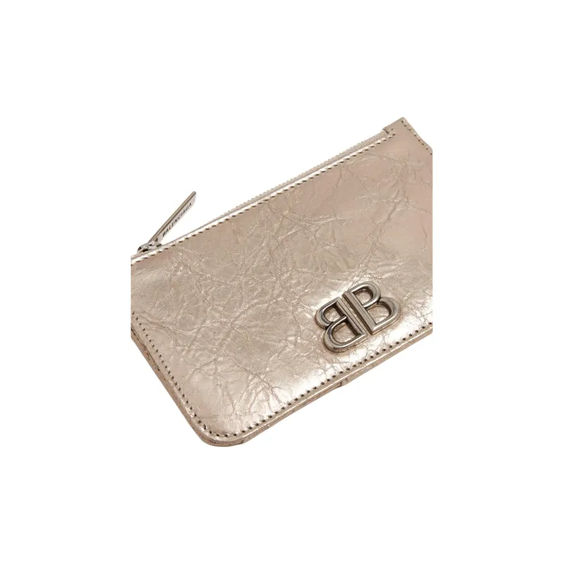 Balenciaga Leather Card Holder Card Holder Women's Metallic-2