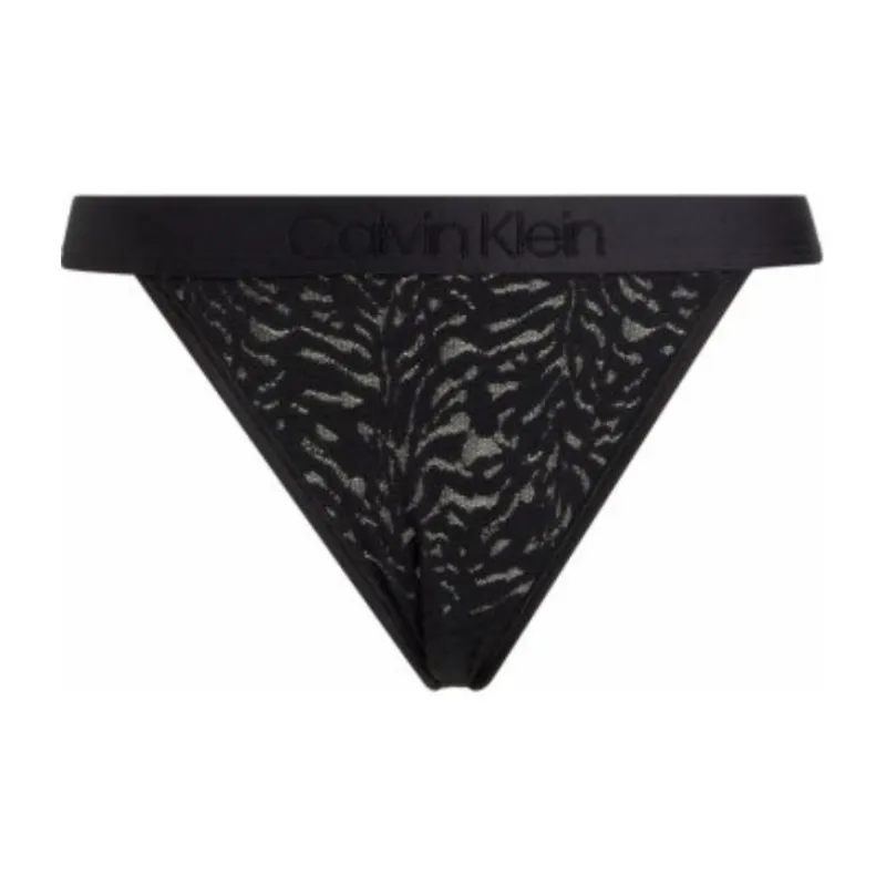 CK/Calvin Klein HIGH LEG TANGA Underpants Europe Version Women's 1 Pack Black-0