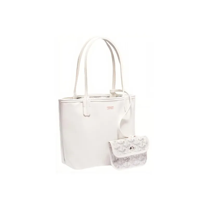 GOYARD Anjou Calfskin Tote Handbag Mini Women's White-2
