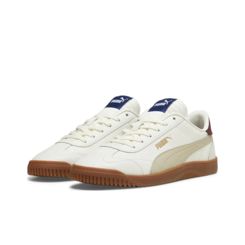 PUMA Club 5v5 Anti-Slip Wear-Resistant Low-Top Casual Shoes Men's White Beige-2