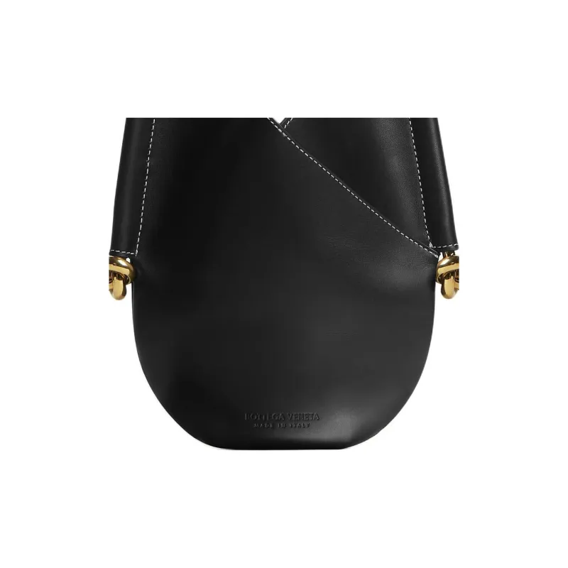 Bottega Veneta Solstice Calfskin Handbag, Shoulder Bag Trumpets Women's Black-3
