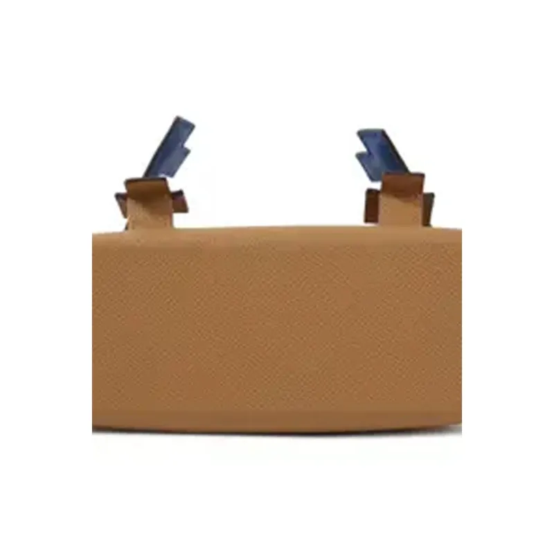 HERMES Kelly Doll Epsom Calfskin Shoulder Bag Crossbody Bag Handbag Women's Brown & Blue-6