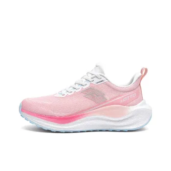 LOTTO Cushioning Anti Slip And Wear Resistant Low Top Running Shoes Women's Fluorescent Peach Pink
