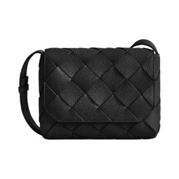 Bottega Veneta Cow Leather Shoulder Bag Crossbody Bag Men's Black