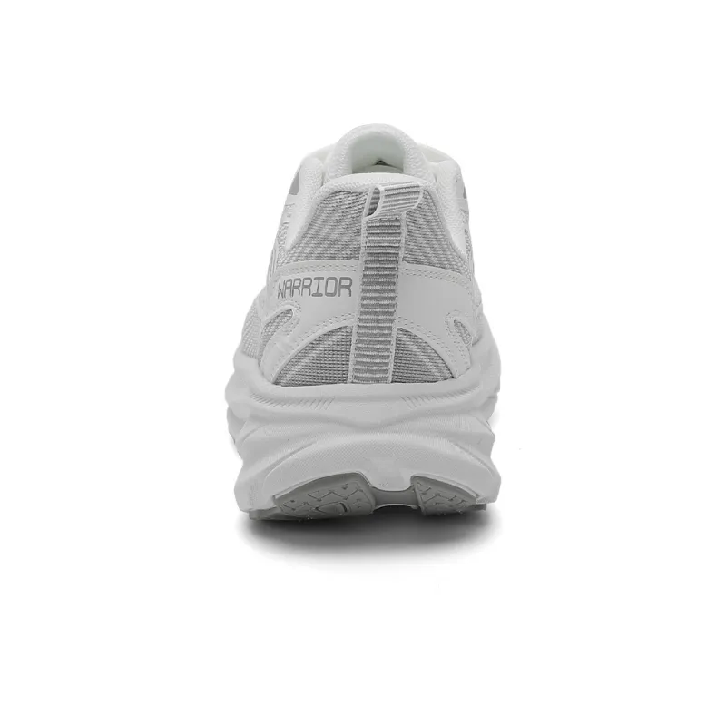 Warrior Cushioning Breathable Rebound Low Top EVA Midsole Rubber Outsole Casual Running Shoes Men's White-3
