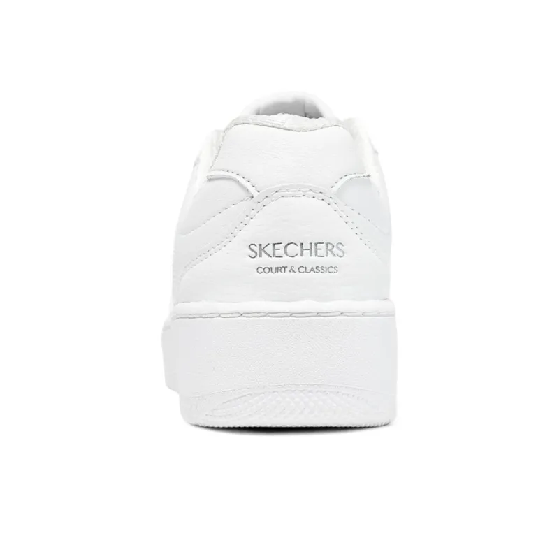 Skechers Court Classics Slip Resistant And Breathable Low Top Skateboard Shoes Women's White-3
