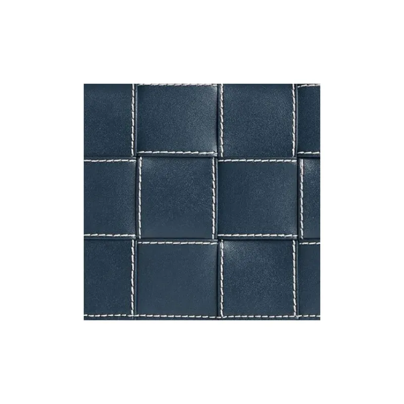Bottega Veneta CASSETTE Cow Leather Shoulder Bag Crossbody Bag Medium Size Men's Dark Blue & Natural-5