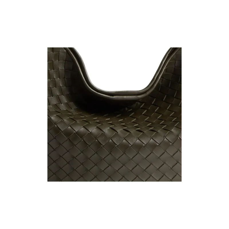Bottega Veneta SARDINEIntrecciato Lambskin Handbag Shoulder Bag Medium Size Women's Dark Green-4