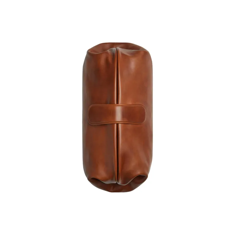 Bottega Veneta Calfskin With Weathered Leather Clutch Tubas Women's Brown-2