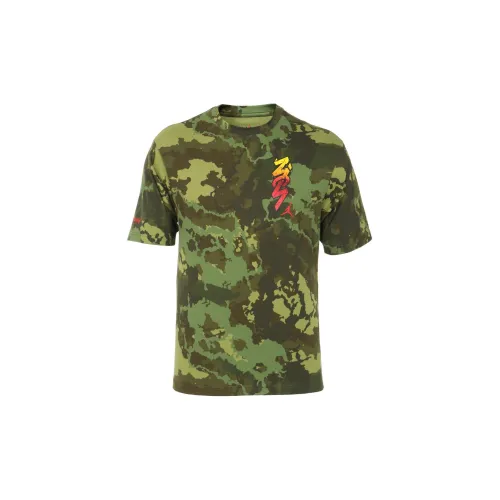 Nike T-Shirts Men Green Camouflage