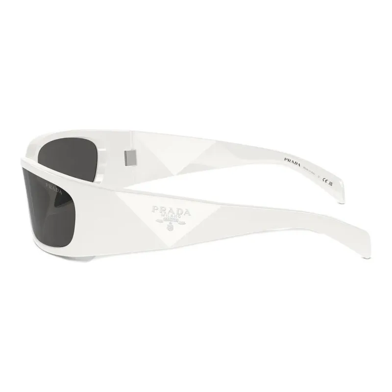 PRADA Eyewear Logo engraved Biker style Sunglasses-2
