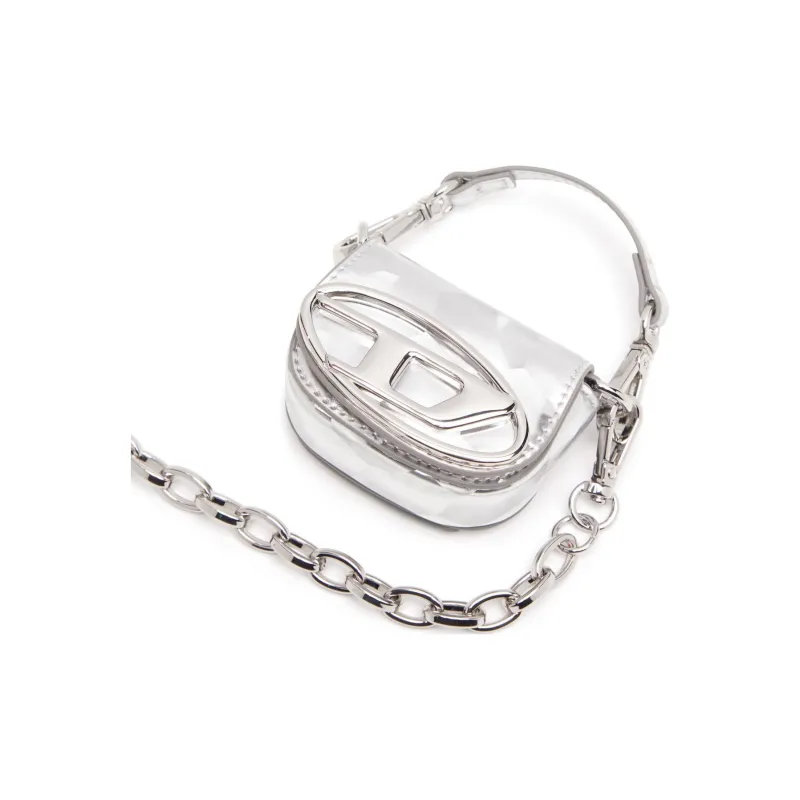 DIESEL Polyurethane Crossbody Bag Extra Mini Women's Silver-4