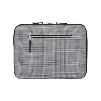 KNOMO Nylon Storage Bag Unisex Gray Plaid