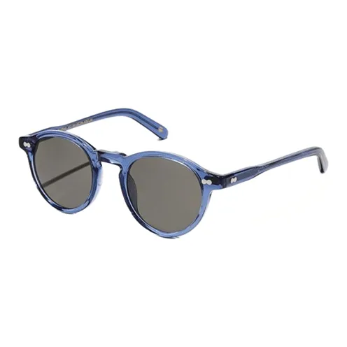 MOSCOT Acetate Round Sunglasses Men's Blue