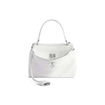 Balenciaga Smooth Cow Leather Shoulder Bag, Crossbody Bag, Handbag Mini Women's White