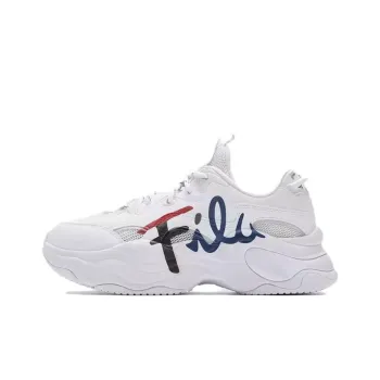 FILA FUSION BUBBLE Cushioning Anti Slip Wear Resistant Breathability Low Top Casual Shoes Women's White