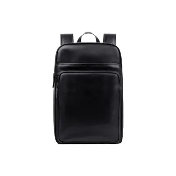 PULUWIRR Cow Leather Backpack Regular Unisex Black