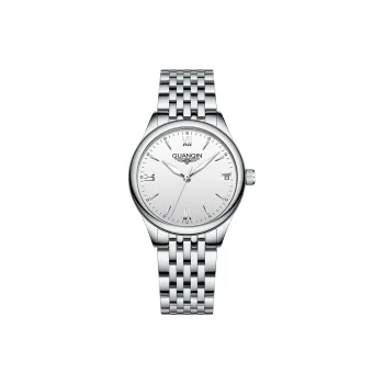 GUANQIN Mechanical Movement Stainless Steel Watchband Watch Men's Watches White Dial
