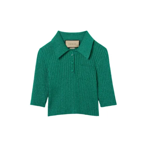 GUCCI Polo Shirts Women's Green