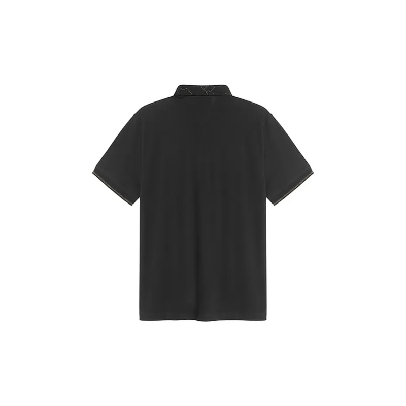 RARE Short Sleeved Polo Shirt Men's Black-1